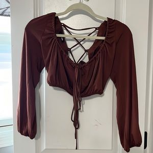 Fashion Nova Cropped Long Sleeve